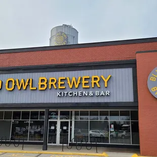 the front of the building