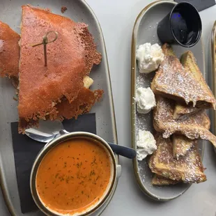 GRILLED CHEESE &amp; SOUP BRIOCHE FRENCH TOAST