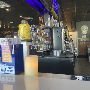 That machine to the right on the bar is a canning station so you can take your drink home!
