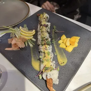 Mango Shrimp sushi