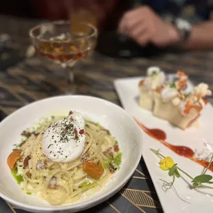 Uni carbonara, Lobster roll
