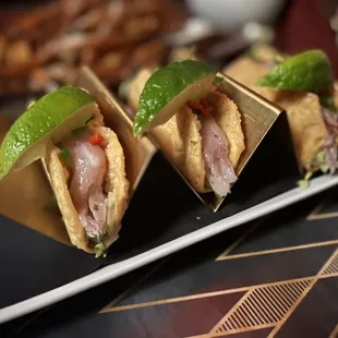 Kampachi tartare taco