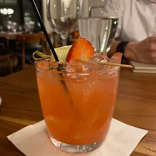1/2 sweet jalapeño strawberry marg. Perfection.