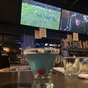 a bartender at a sports bar