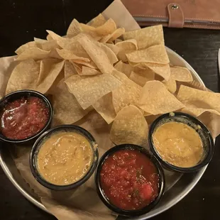 Chips and Salsa with Arkansas cheese dip