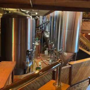 the interior of the brewery