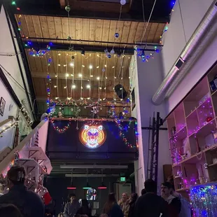 Christmas decor - location has an upstairs and downstairs