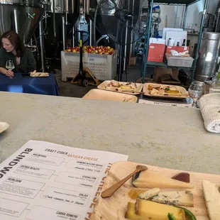 A photo of a cheese and cider joint event w/ The Cheese Parlor - absolutely phenomenal.