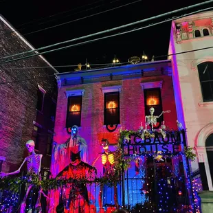 Halloween decorated house