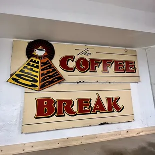 a coffee break sign