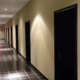 Clean and remodeled preview rooms and arcade rooms.