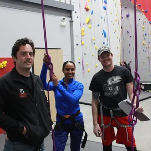 This group just finished their Top-Rope Belay class!