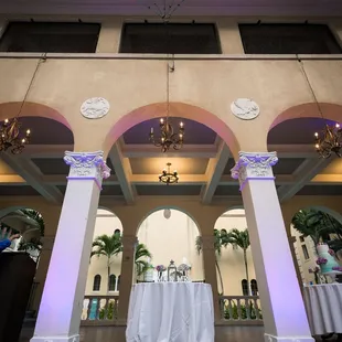 Purple uplights at YWCA