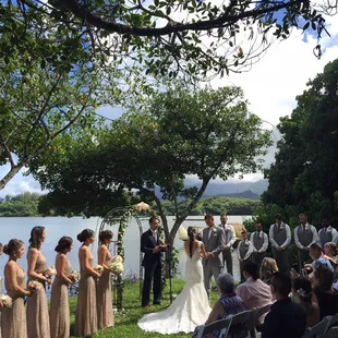 Kualoa Ranch Molii Garden, beautiful ceremony