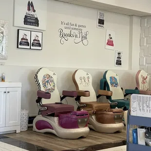 Kiddy pedicure chairs!