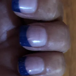 $50  gel powder nails get a &quot;B-&quot;
