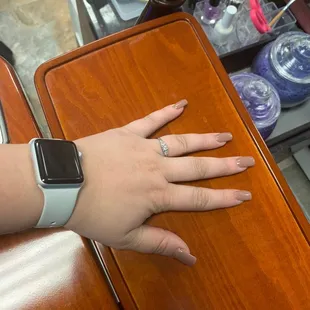 Dip Powder with tips! Thin and natural just how I like it.