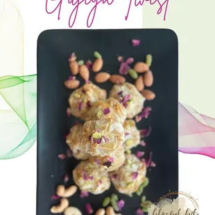 Prepare to be swept away by a delectable fusion that marries the rich traditions of Baklava with the beloved essence of Gujiya (Karanji)