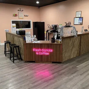 fresh donuts and coffee