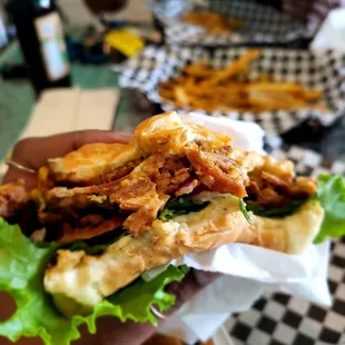 This is a bite into their "Blissful Burger" flavor to the max!