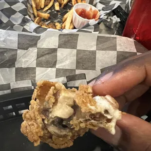 Fried Mushrooms - well breaded and super tender
