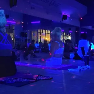 Luminous glow 9pm hot yoga class