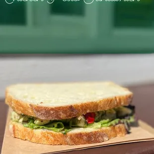 a chicken pesto sandwich