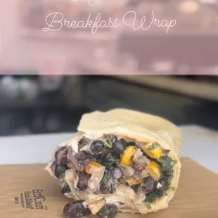 a breakfast wrap