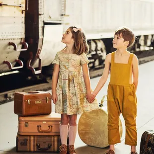 Various vintage luggage.  Photo courtesy of Blyss Photography.