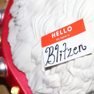 All of Santa's reindeer are wearing name tags, walk around the attic and try to find them all!