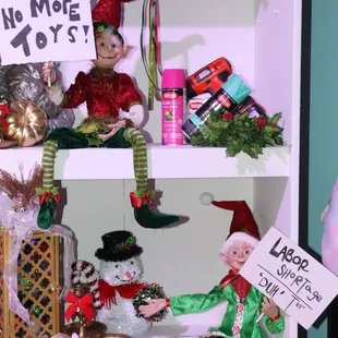 Come to Blitzen's to find out why the elves are on strike!