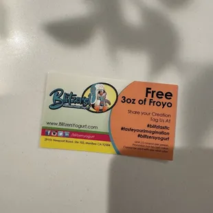 Card for reference