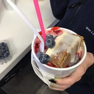 Cheesecake stuffed snoballs!!!