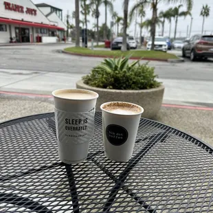 The large one is the Vietnamese Coffee and the small one is Spicy Honey Oat.