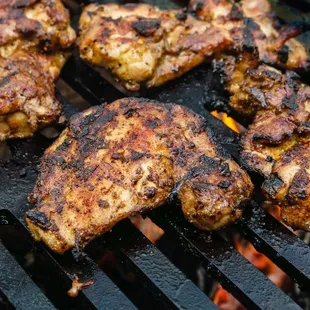 grilled chicken on a grill