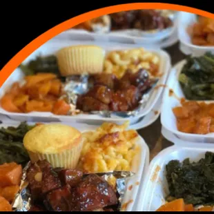 a variety of food in plastic containers