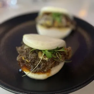 Short rib bao bun sliders