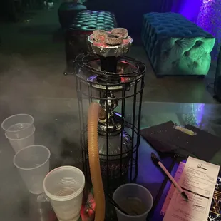 Drinks &amp; hookah set up