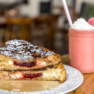 Stuffed French Toast + Smoothie
