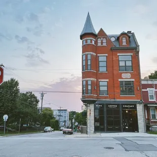 the corner of a street
