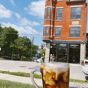 a cup of iced coffee