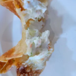 Inside the crab wonton