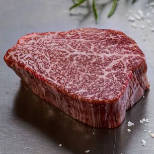 a piece of beef on a table