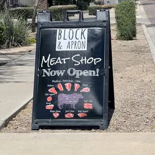 a sign for a meat shop