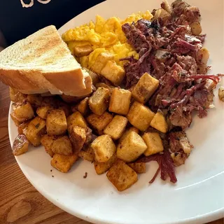 Scratch Corned Beef Hash & Eggs