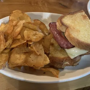 Cubana sand which with fresh hot house made chips