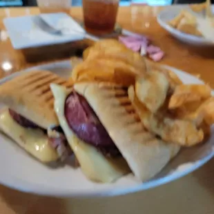 Cubano and homemade chips