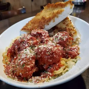 Our weekend feature of spaghetti and meatballs!