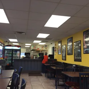 the interior of the restaurant