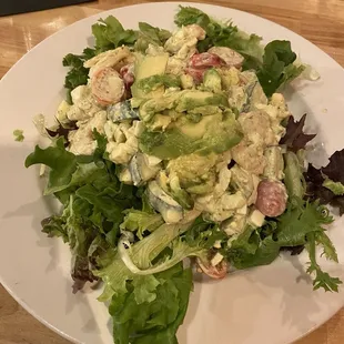 Shrimp Cobb salad (no bacon)